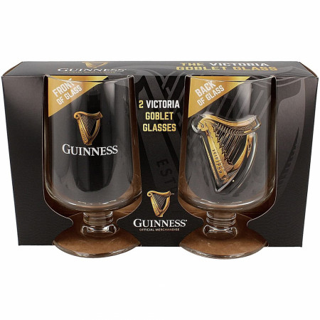 Guinness Twin Stem Victoria Goblet Glasses 2-Pack